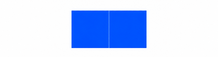 two blue squares joined to make a rectangle